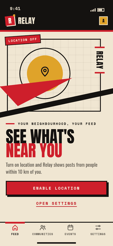 Feed with location off
